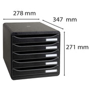 Big-Box Eco-Black 5 Drawers