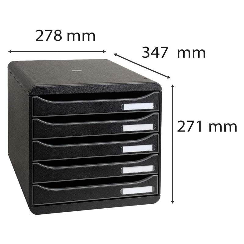 Big-Box Eco-Black 5 Drawers