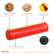 Round Pencil Case Italian Leatherette Rhodiarama Poppy (8.45x2in)