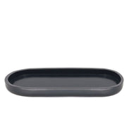 Natural Living - Oval Bamboo Platter — empty black platter, 35.5 x 16.5 cm (13.98 x 6.5 in).