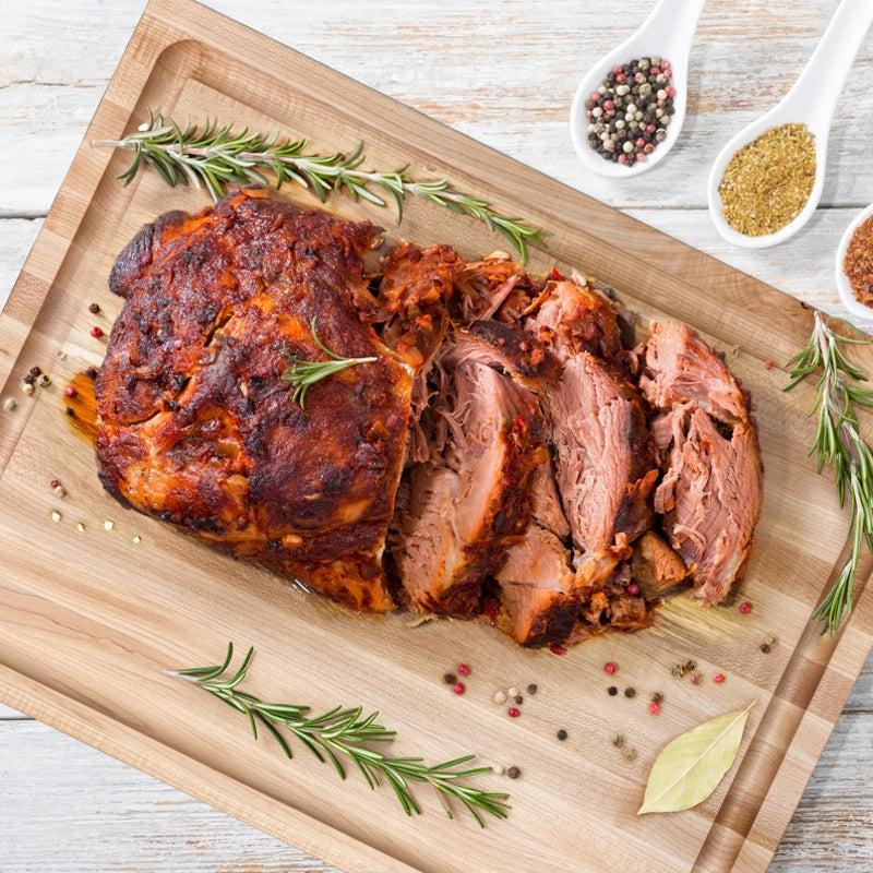 Natural Living - Maple Carving Board — maple carving board used for roast serving.