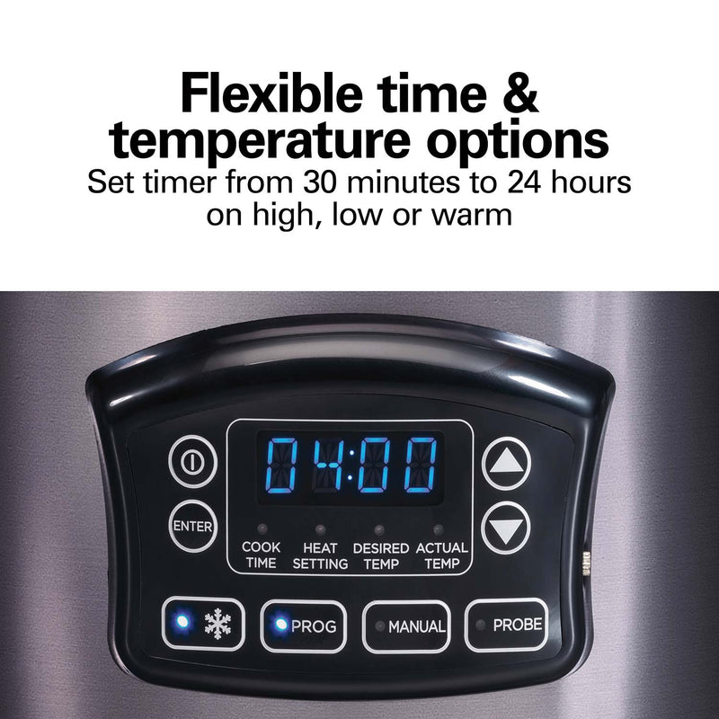 Hamilton Beach 33768G 6-Quart Programmable Defrost Slow Cooker