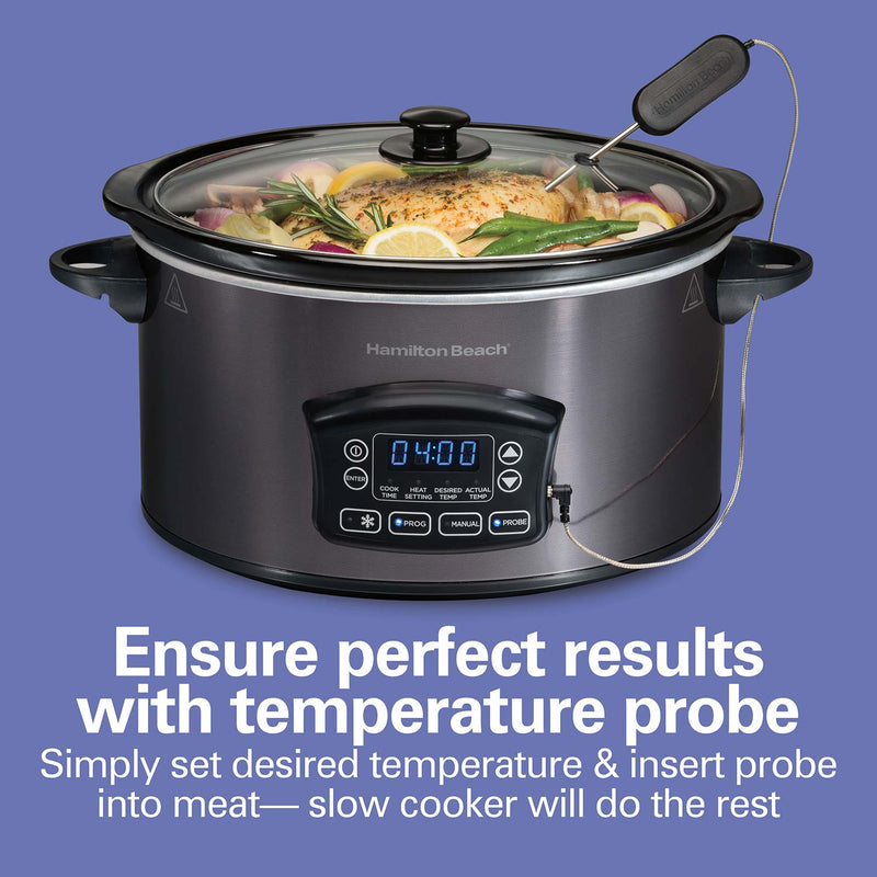 Hamilton Beach 33768G 6-Quart Programmable Defrost Slow Cooker