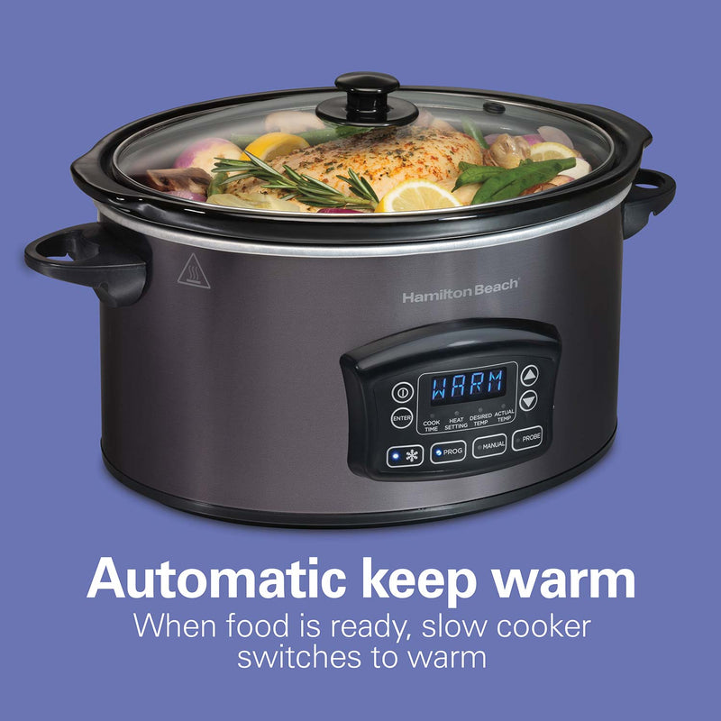 Hamilton Beach 33768G 6-Quart Programmable Defrost Slow Cooker