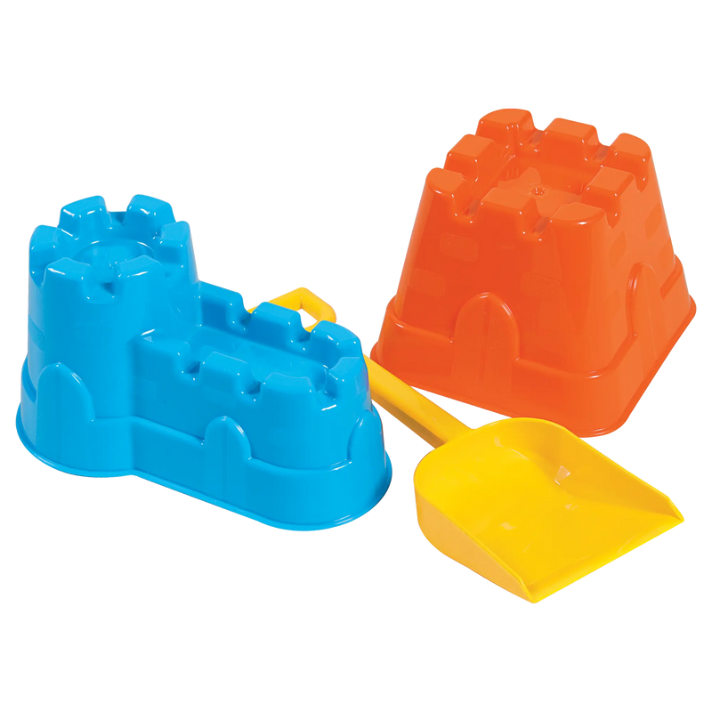 CASTLE MOLDS FOR SAND AND MINI SHOVEL KIT - 3pcs