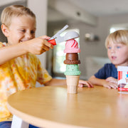 Melissa & Doug - Scoop & Stack Ice Cream Cone Play Set - in use during play
