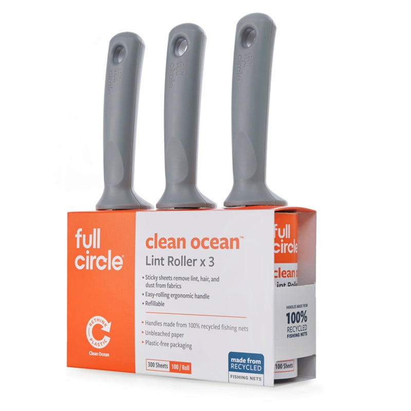 Rouleau anti-peluches Full Circle - CLEAN OCEAN™ - Lot de 3