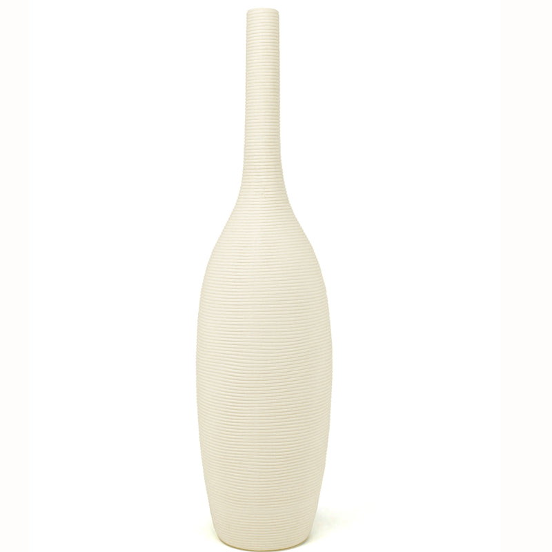 Natural Living - Textured Bud Vase - Cream — empty bud vase.