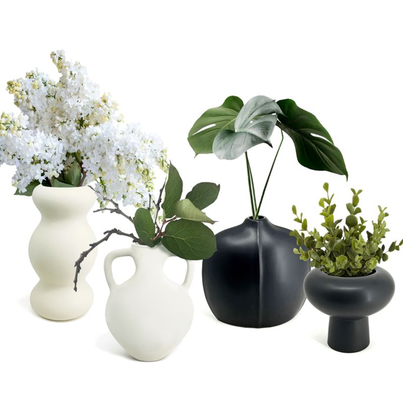 Natural Living - Mushroom-Shaped Planter - Black — planter and vase collection styling; other pieces sold separately.