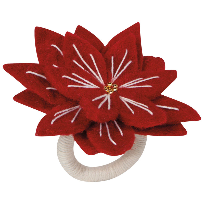 Now Designs - Amaryllis Christmas Felt Napkin Ring