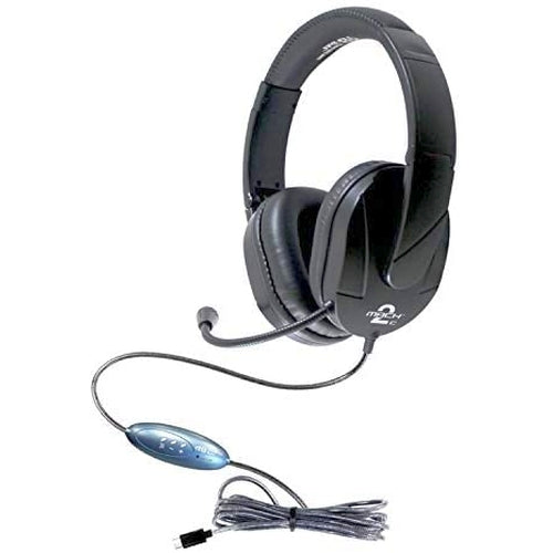 HamiltonBuhl MACH-2 Deluxe over-ear USB stereo headset with gooseneck microphone – view 6