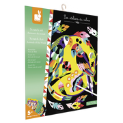 SCRATCH ART ANIMALS OF THE WORLD - 5 CARDS