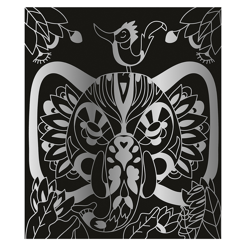SCRATCH ART ANIMALS OF THE WORLD - 5 CARDS