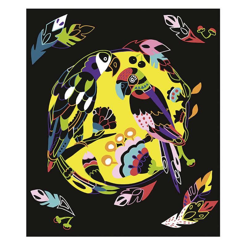 SCRATCH ART ANIMALS OF THE WORLD - 5 CARDS