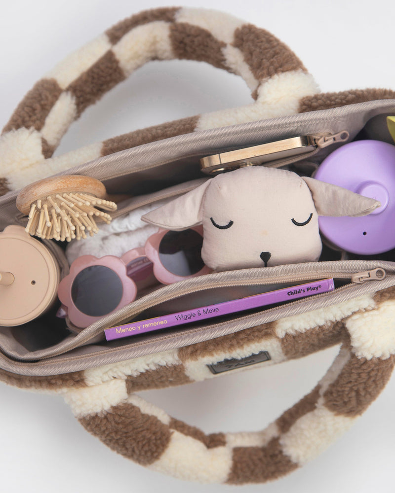 7AM Enfant - Romy Stroller Organizer - Checker Berber