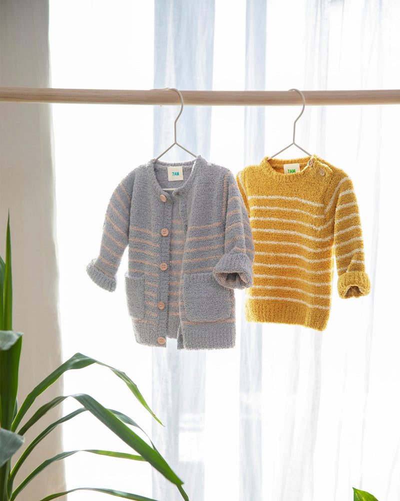 7AM Enfant - Long Sleeve Top Striped - Fuzzy