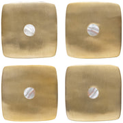 Heirloom - Nacre-Gold Metal Coasters Set of 4