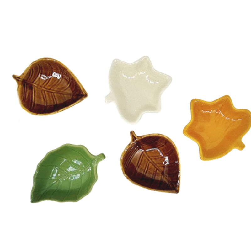 BIA - Bols à trempette FEUILLE | Présentoir de comptoir de 24 pièces