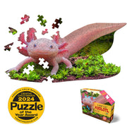 Madd Capp Puzzles – I Am Lil' Axolotl Jigsaw Puzzle | 100 Pieces – puzzle and packaging
