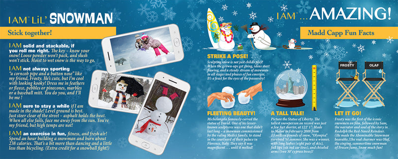 Madd Capp Puzzles – I Am Lil' Snowman Jigsaw Puzzle | 100 Pieces – educational Fun Facts insert