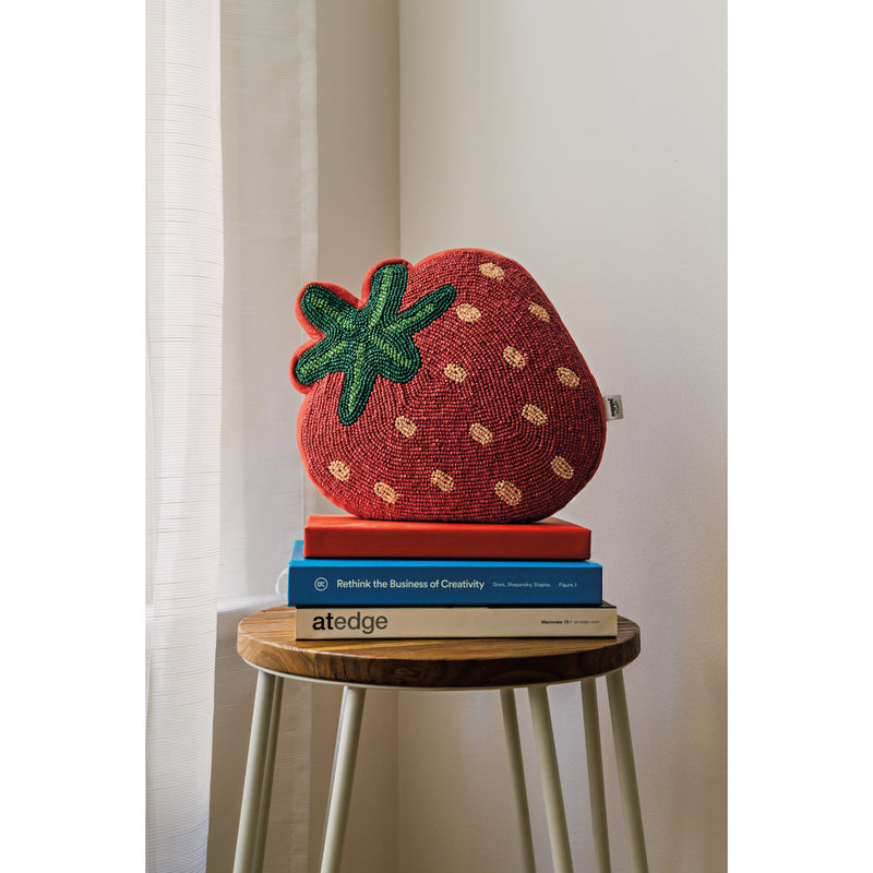 Danica - Berry Sweet Beaded Throw Pillow - lifestyle