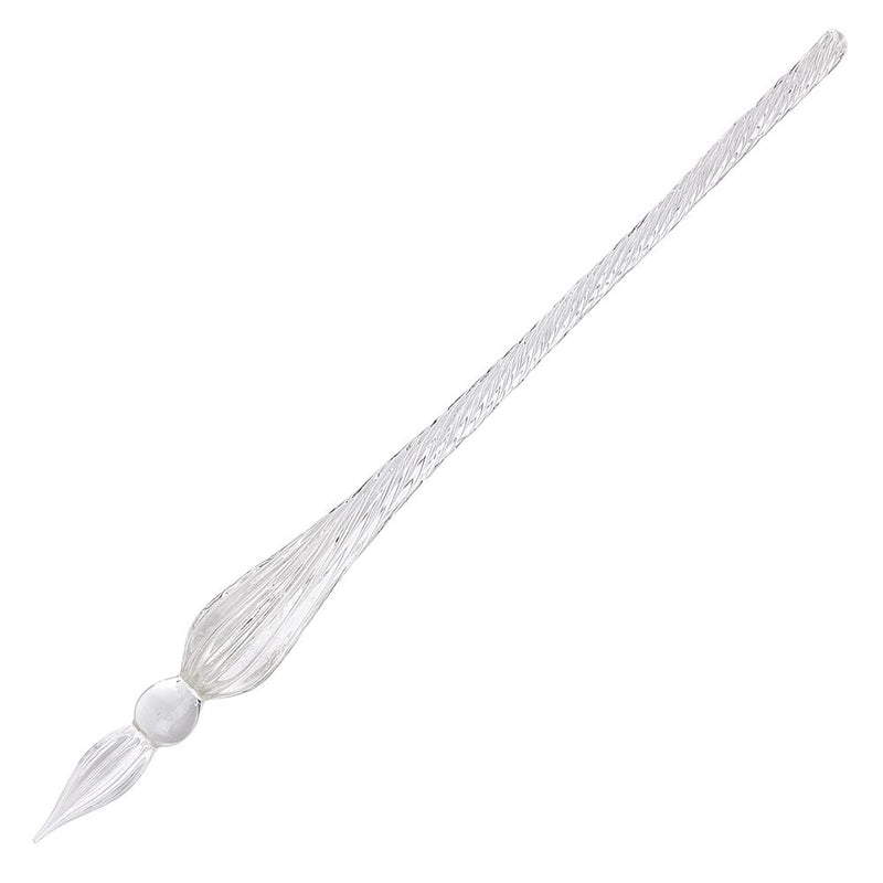 Jacques Herbin transparent round glass dip pen, 18 cm
