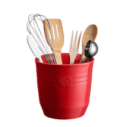 EMILE HENRY - Utensil Pot, Large, 6.7x6.3" / 17x16cm, Grand Cru - lifestyle