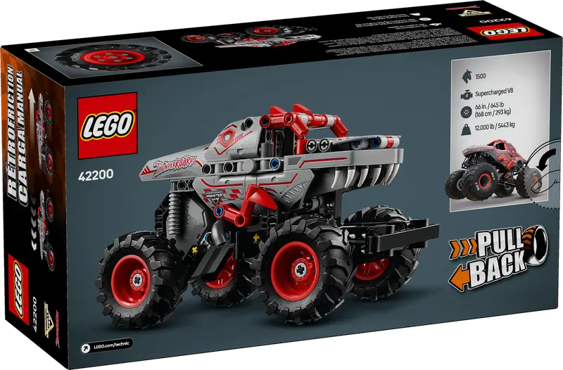 LEGO - 42200 - TECHNIC - Monster Jam ThunderROARus Pull-Back - 232pcs