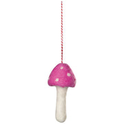 Toadstool Felt Christmas Tree Ornament — possible assortment styles; one random ornament included