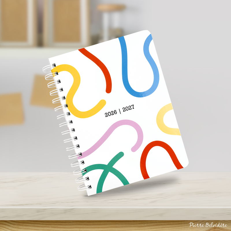 ACADEMIC AGENDA 2026-2027- MEDIUM 1W/2P- COLOURED LINES