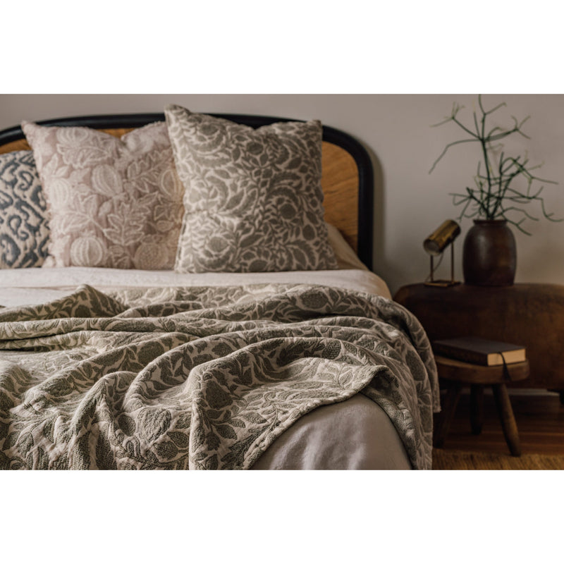 Heirloom - Topiary Green Throw - lifestyle