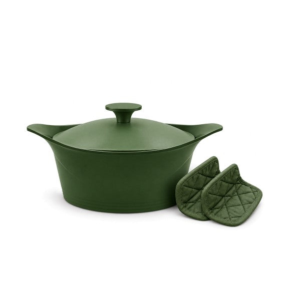 Cookut - The Incredible Cocotte 28 cm (Serves 6-12 ) Fern, Includes Knob and Handles