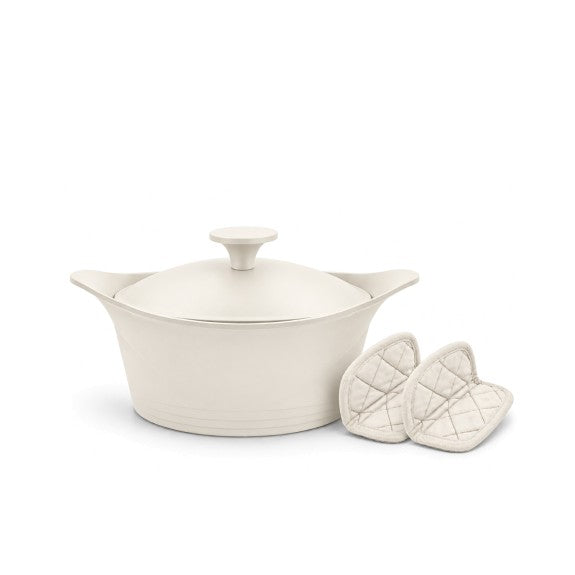 Cookut - The Incredible Cocotte 24 cm (Serves 2-8) Polar, Includes Knob and Handles