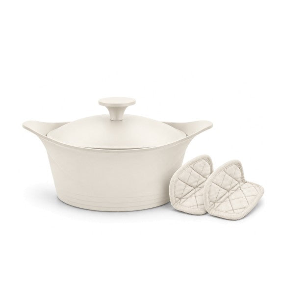 Cookut - The Incredible Cocotte 28 cm (Serves 6-12) Polar, Includes Knob and Handles