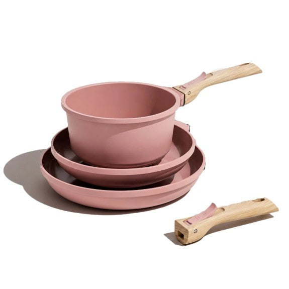 Cookut - Trio of Pots with Detachable Handles Pink Marshmallow
