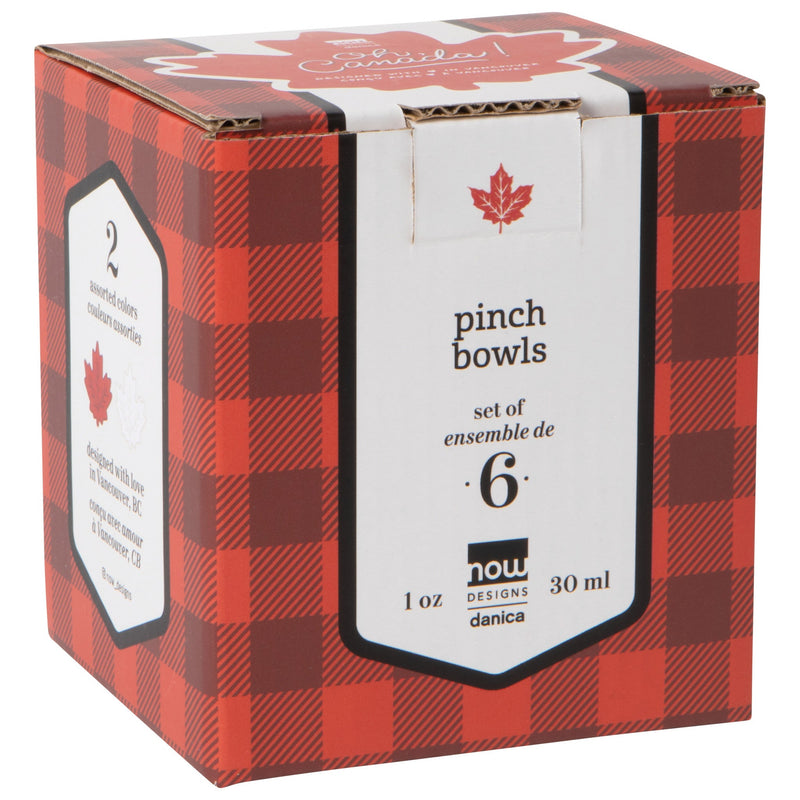 Now Designs - Canadiana Maple Leaf Pinch Bowls Set of 6