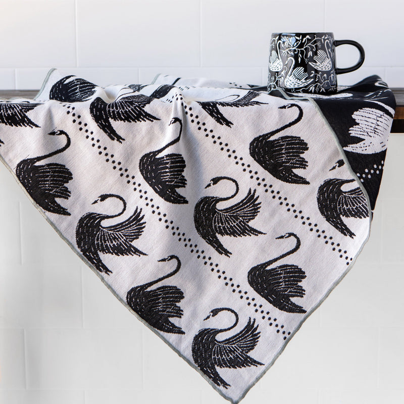 Danica Studio - Swan Song Double Cloth Dishtowel - lifestyle