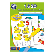 CAHIER À COLORIER D'AUTOCOLLANTS 1-20