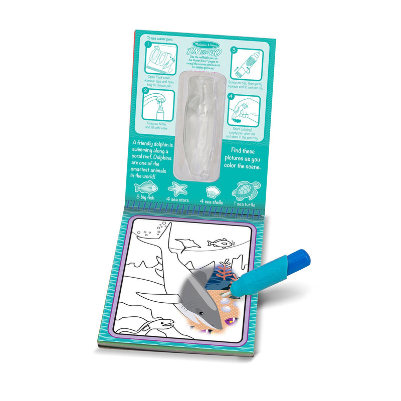 Melissa & Doug - Water WOW! - Under the Sea Water-Reveal Pad - open water-reveal pages and pen