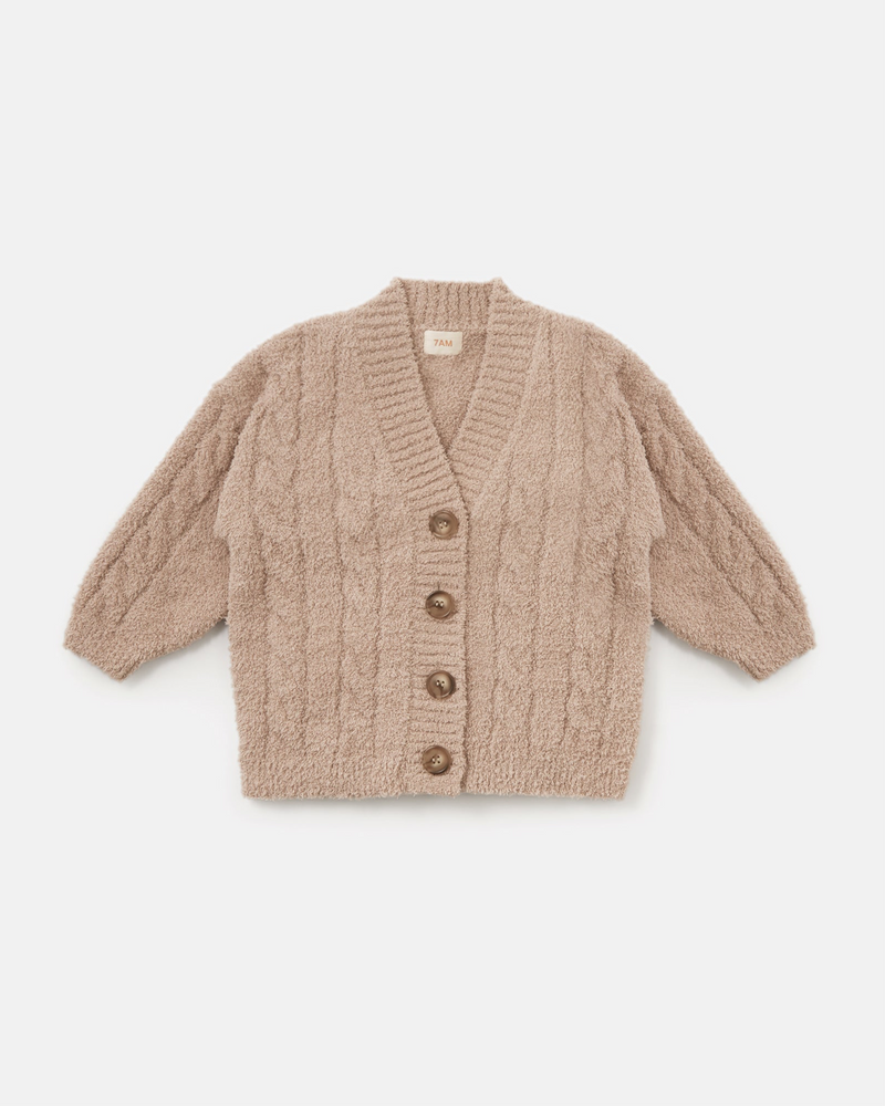 7AM Enfant - Cable Cardigan - Fuzzy