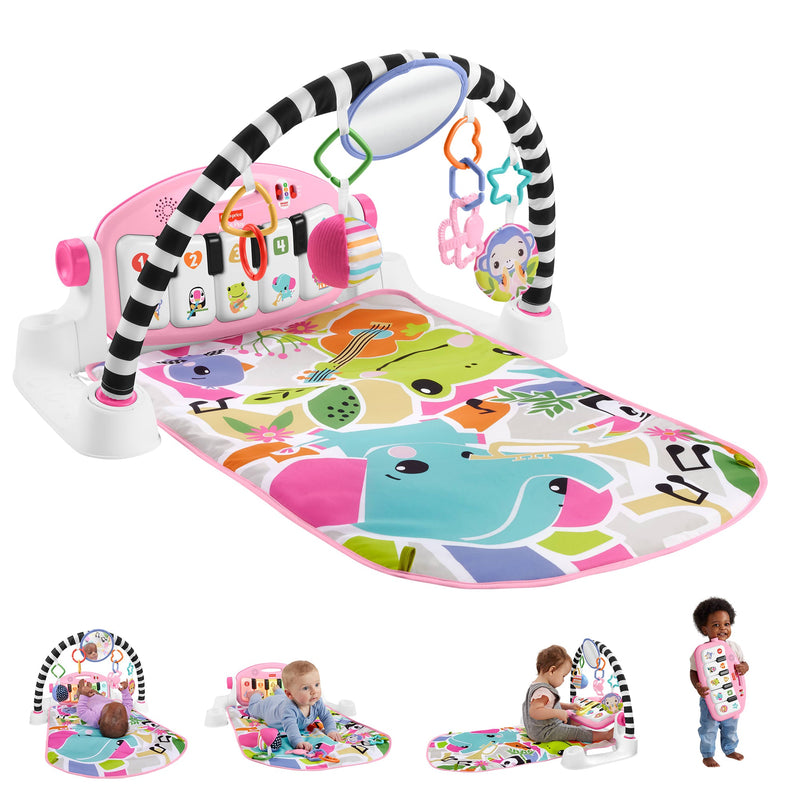 Fisher-Price - Glow & Grow Kick & Play Piano Gym - Pink - Product view