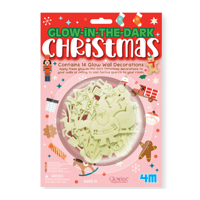 4M Glow in the Dark Christmas package with 14 decorations