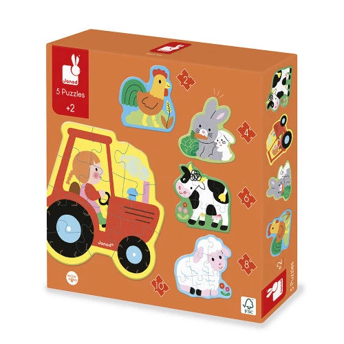 Janod - Puzzle - Bébé Ferme
