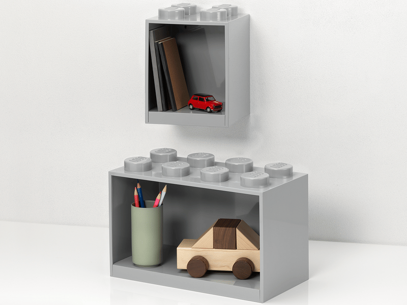 LEGO - Étagère Murale Briques Gris Pierre Moyen Ml