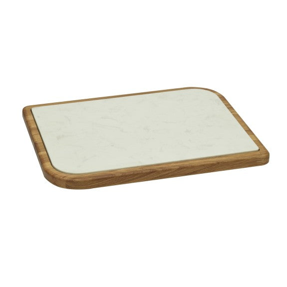 Legnoart - Cheese Place Oak Wood Cheese Board with Marble Insert 37cm