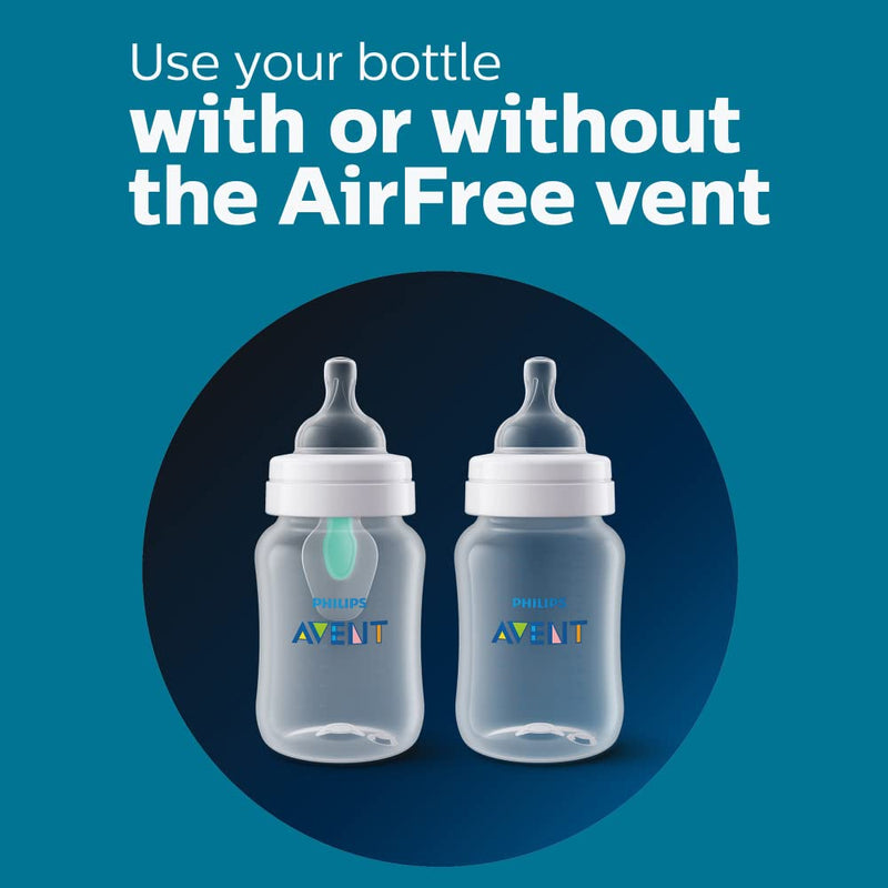 Philips Avent Anti-Colic AirFree Bottle SCY703/03, 9 oz., Medium Flow