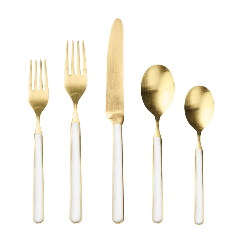 Mepra - Fantasia Ice Gold Porcelain - 20-Piece Flatware Set