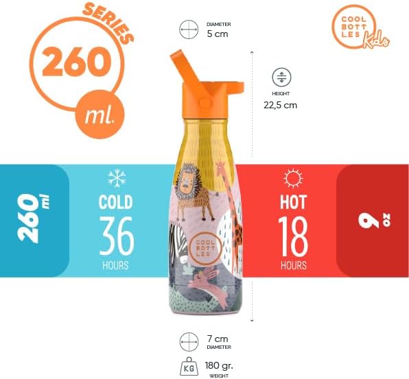 Cool Bottles - Kids 260 mL - Animal Series - Savannah Kingdom