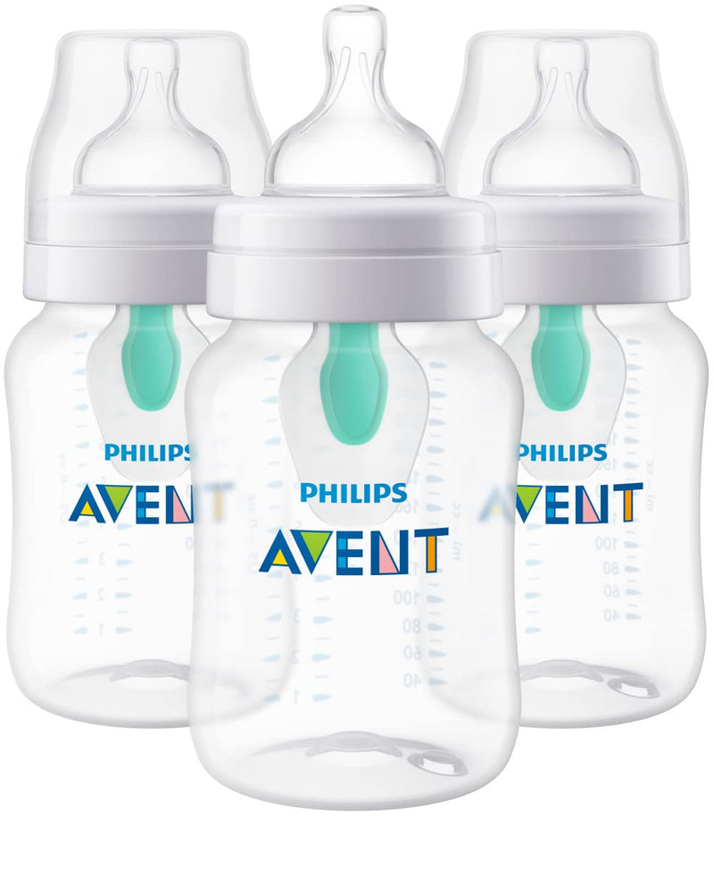 Philips Avent Anti-Colic AirFree Bottle SCY703/03, 9 oz., Medium Flow