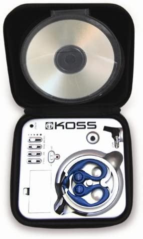 Koss EQP2 SportClip headphones and portable equalizer amplifier, blue option